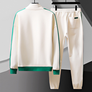 उच्च गुणवत्ता वाले प्रशिक्षण खेल पुरुषों के जॉगिंग ट्रैकसूट ज़िप अभ्यास कपड़े दो-टुकड़ा सेट - Product Image 4