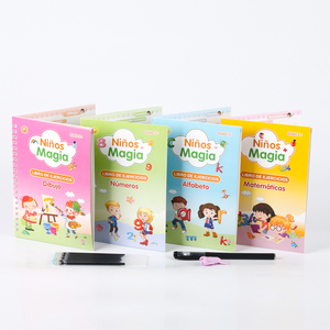 İspanyolca 4 kitap sihirli yeniden kullanılabilir kaligrafi kitap okul öncesi çocuklar için uygulama yazma Copybook - Product Image 1