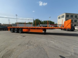 30 40 50 tấn 2 3 4 trục phẳng bán xe tải <span class=keywords><strong>container</strong></span> <span class=keywords><strong>Trailer</strong></span> 48 ft 40 ft 20 ft phẳng <span class=keywords><strong>Trailer</strong></span> để bán - Product Image 4