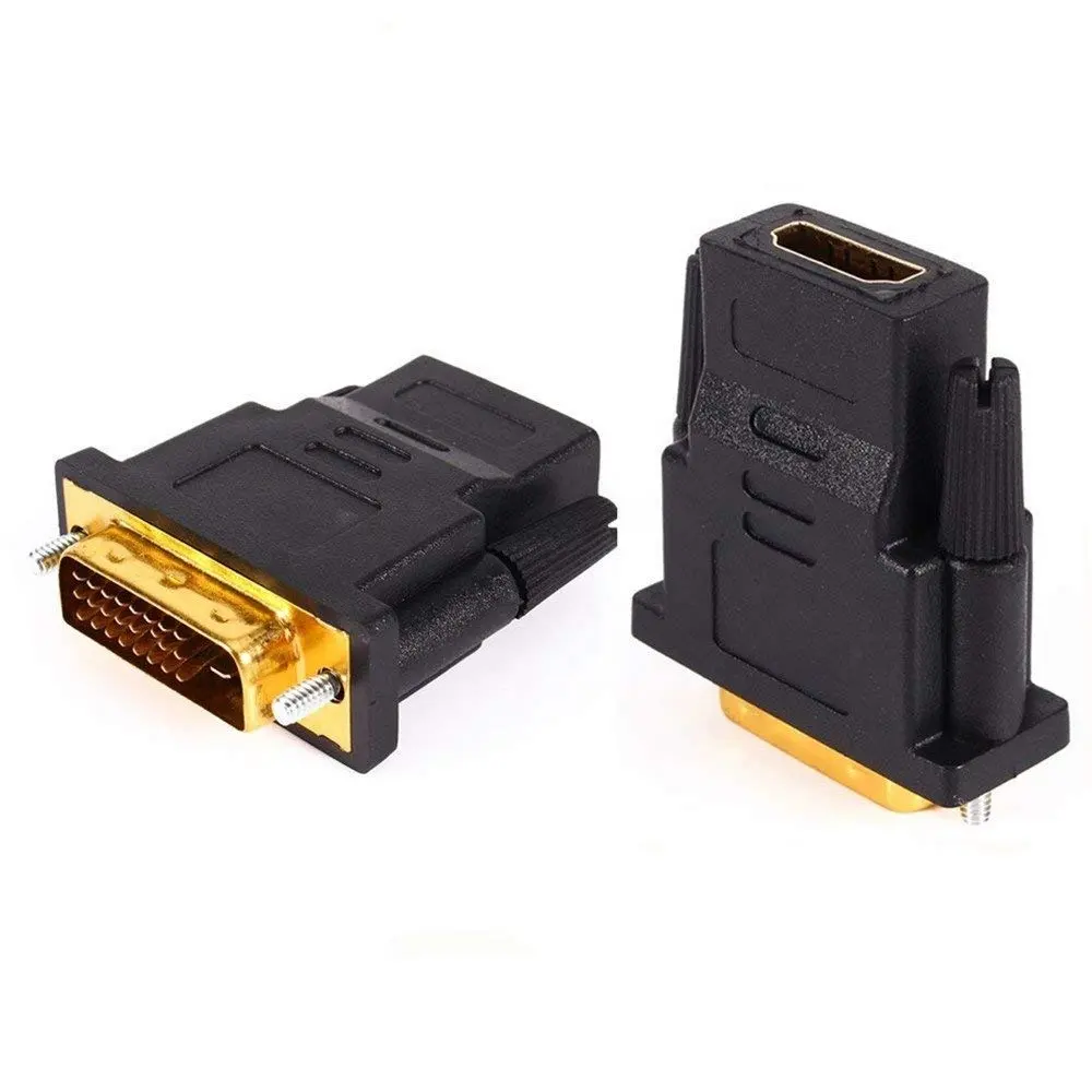 Adaptador convertidor DVI 24 1 DVI D DVI-D macho (24 + 1 pines) a HDMI hembra (19 pines)