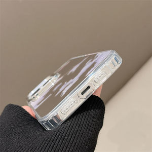 IPhone 16 için OEM ayna bulut 15 14 13 12 11 Pro max cep telefonu kılıfı Lens 2 in 1 karikatür TPU baskı darbeye arka kapak - Product Image 6