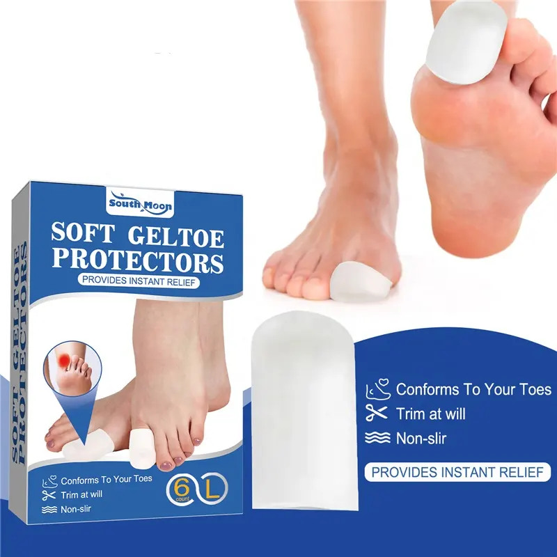 South Moon protectores de dedos de gel suave para aliviar arañazos de fricción cubierta de dedos de gel callos ampolla reducción de dedos protección gel suave