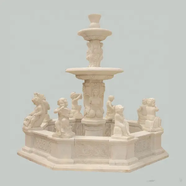 marble stone boy statue sculpture garden water fountain with figure statue for sale
