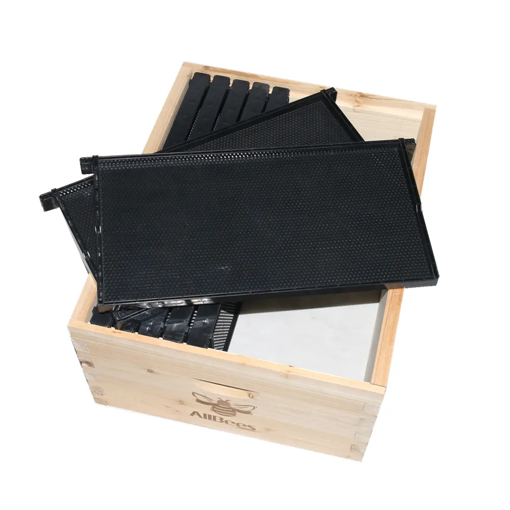 Высококачественная пластиковая рамка для улья для пчеловодства, черная рамка для улья для langstroth