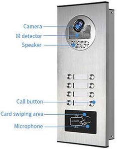 Anjielo Smart Building bis zu 12 Geräte kommunizieren in Echtzeit überwachung Mehrfamilien-Video-Intercom-System - Product Image 2
