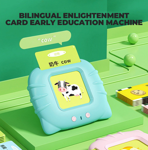 Kinder pädagogisch sprechen Flash-Karte Maschine Kunststoff mehrsprachiges Lern gerät Englisch lesen Musik Spaß Spielzeug Kinder - Product Image 2