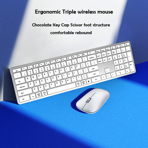 Teclado multidispositivo ultrafino recargable por Bluetooth de modo dual para Mac Scissors Silent 2,4G teclado y ratón inalámbricos - Product Image 5