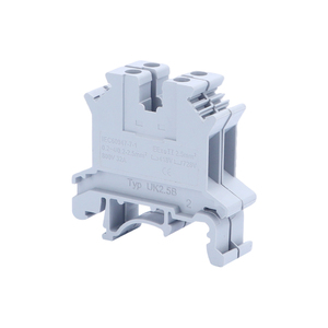 Conector rápido de fábrica Bloque de terminales de carril DIN doble UK2.5B Bloque de terminales de resorte enchufable - Product Image 3