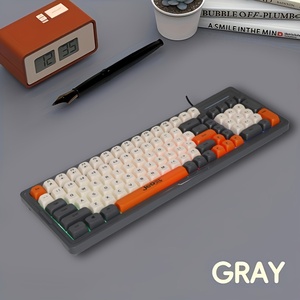 Teclado de membrana de iluminación con cable Jedel, tecla de 3 colores, función Multimedia, interruptor de eje rojo en idioma inglés para juegos - Product Image 6
