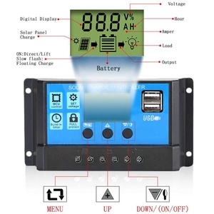 20A 12V/24V PWM regolatore di carica solare con schermo Lcd sistema di energia solare 12V Kit solare - Product Image 3