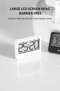A basso consumo di energia Timer digitale magnetico di aspirazione conto alla rovescia Timer con ampio Display LCD fino a 99 minuti 59 secondi - Product Image 4