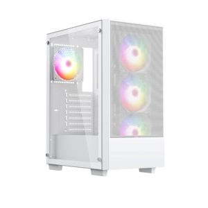 最も人気のあるXシリーズホワイトミッドタワーメタルメッシュHDUSB3.0サポートATXマザーボードコンピューターケース (ゲーム用PCケース用) - Product Image 1