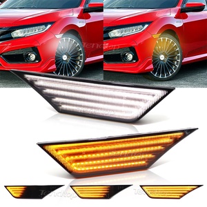 2 çeşit LED sıralı dinamik yan işaretleyici sinyal ışıkları Honda Civic 10th Gen Sedan Hatchback Coupe için flaşör gösterge lambaları - Product Image 4