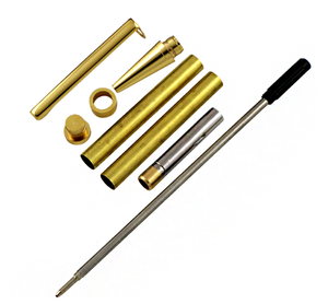 7ミリメートルCobalt Gold No mininum注文Handmadeウイスキー木製ペンBest Selling Woodturning Slimline Pen Kit Many Finishes Multi-Packs