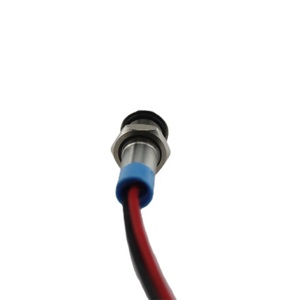 Piccolo mini interruttore a pulsante in metallo lampada di segnalazione in acciaio inossidabile DC12V spia rossa - Product Image 3
