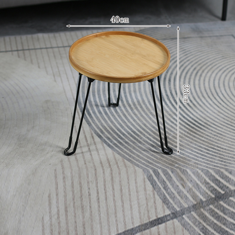Natural color folding coffee table, 40cm long and 33cm high