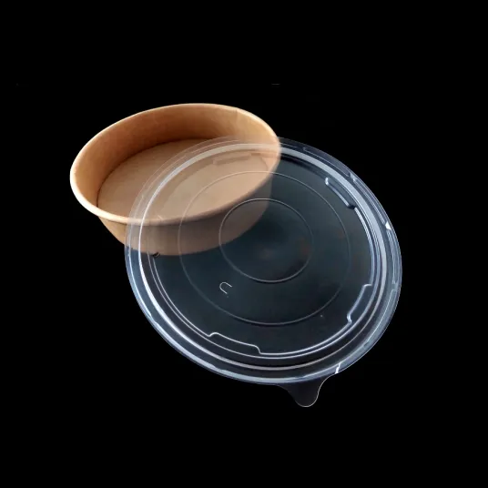 Couvercles transparents plats en plastique PET PP transparent de 2 oz à 32 oz pour couvercles de bols en papier
