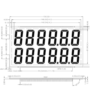 Display LCD per auto TN a 7 segmenti con display LCD a 12 cifre personalizzato per distributore di carburante - Product Image 6
