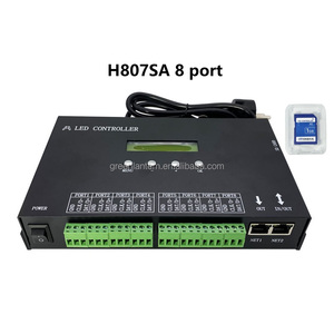 DMX512 8-Port-Controller H807SA Programmier bare digitale LED-Vollfarb licht 8 CH 8192 Pixel SD-Karte Art-Net Easy DMX-Controller