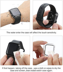 เคส PC แบบแข็งพร้อมกระจกนิรภัยป้องกันหน้าจอ,สำหรับ Apple Watch Series 6 SE Series 5 Series 4 44มม. - Product Image 5