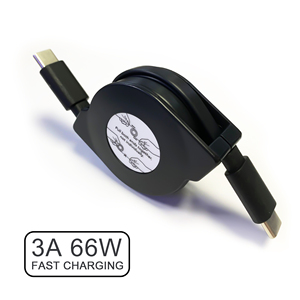 Quà Tặng Tùy Chỉnh 3A 66W Nhanh Chóng Sạc <span class=keywords><strong>USB</strong></span> Cáp Phẳng Có Thể Thu Vào 1M Cáp Dữ Liệu Loại C Để C Cho Iphone Samsung Huawei Xiaomi - Product Image 1