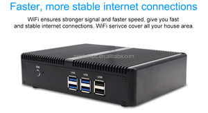 Intel N3160 N3150 J3160 Lüfter loser Mini-PC Quad Core Kleiner Desktop-PC 2 * Lans 2 * HD HTPC Pfsense Router Öffnen Sie den VPN-Barebone-Computer - Product Image 2