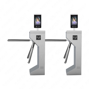 Standalone-Finger abdruck-/Gesichts zugriffs kontrolle Drei-Arm-Barriere-Tor Zeiter fassung Stativ-Drehkreuz-Tor-System - Product Image 1