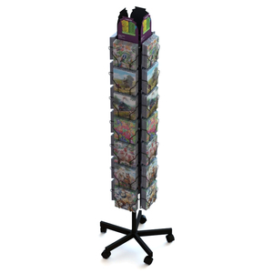 Kunden spezifisches mehr schicht iges Geschenkkarten-Präsentation gestell mit rotierenden Rädern für effiziente Geschenkkarten-Vitrine - Product Image 3