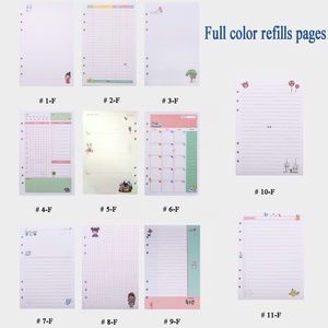 A5 # 9-F Cornell line note color Pack Recargas de cuaderno espiral de colores Papel de carpeta de diario de 6 agujeros para páginas interiores de planificador - Product Image 5