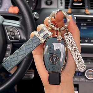 Free Sample Genuine Leather Car <strong>Key</strong> Cover Keychain Case <strong>for</strong> Mercedes Benz CLS CLA GL R SLK AMG a B C S Class Remote Holder - Product Image 1