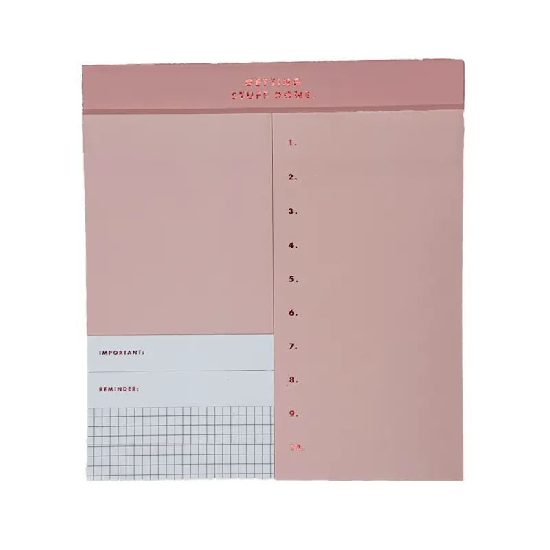 Bloc-notes personnalisé fournitures de bureau scolaire papeterie liste de tâches quotidiennes bloc-notes Notes autocollantes bloc-notes pour liste de choses à faire