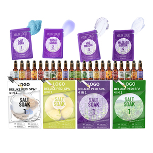 Free Sample <strong>Deluxe</strong> VC Pedicure Spa 4 Step Private Label Pedicure Kit in a Box 4 in 1 with Essential <strong>Oil</strong> - Product Image 1