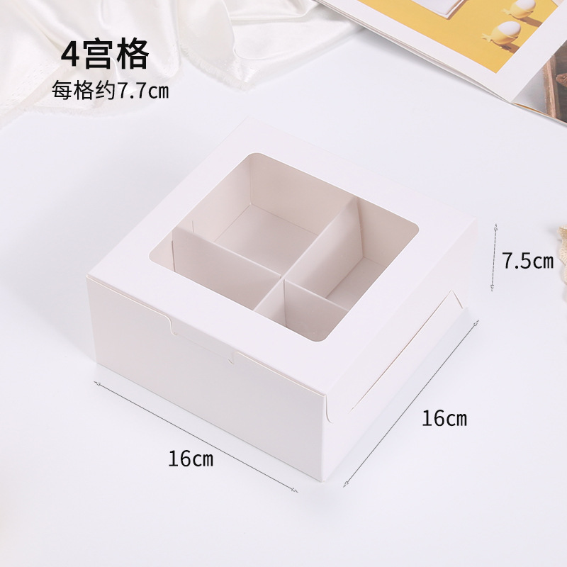 Caja blanca de 4 compartimentos; imagen de referencia