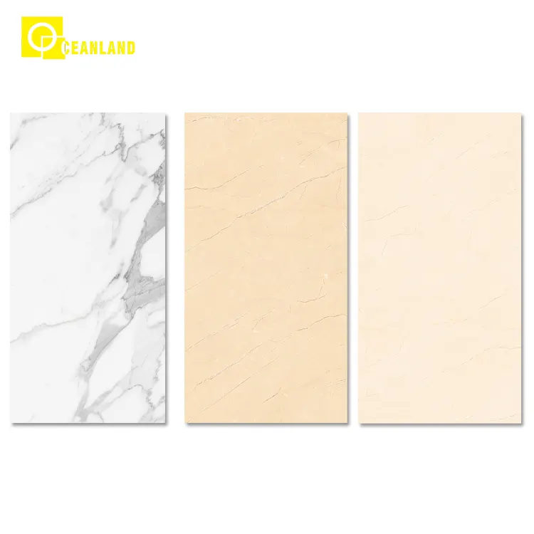 Telha de cerâmica de mármore branco 30x60, piso de parede fino de porcelana