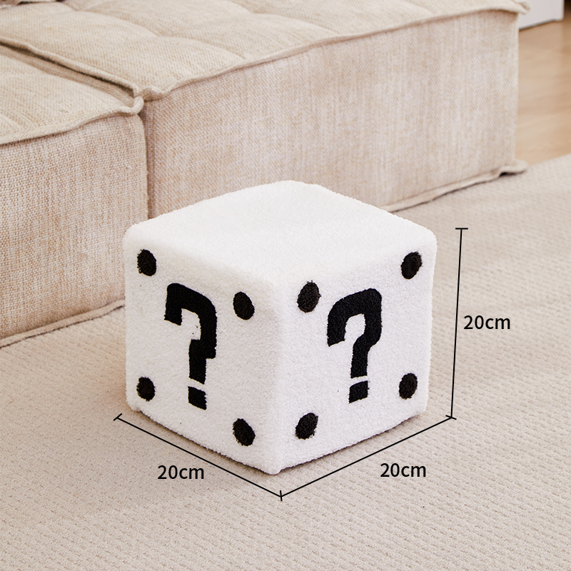 Question mark stool - white trumpet
