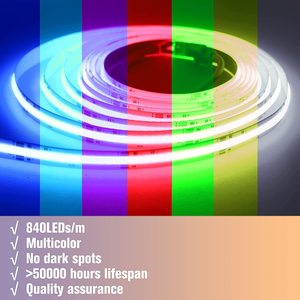 Rgbic Digital Pixel <strong>Led</strong> Cob Strip Dc12v 24v Rgbw Luces <strong>Led</strong> 480led 720led Cob <strong>Led</strong> Strip Rgb for Decorations - Product Image 2