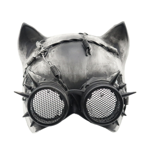 หน้ากากแมวสยองขวัญสไตล์สตีมพังค์ไซเบอร์พังค์พร้อมแว่นตาสำหรับงานแต่งงานหรืองานปาร์ตี้ฮาโลวีน - Product Image 2