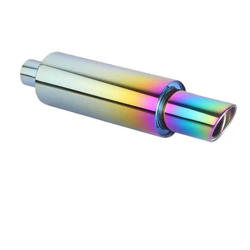 HC20 car various types muffler exhaust tip Universal Rainbow Exhaust Muffler Car end dia 63mm