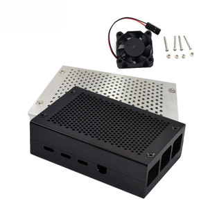 Raspberry Pi 4B алюминиевая сетчатая коробка Raspberry Pi 4-го поколения металлический корпус с охлаждающим вентилятором - Product Image 1