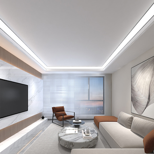 Luminous <strong>Led</strong> Aluminium Profile for Top Ceiling Channels Extrusions Corner Profile Light <strong>LED</strong> Strip Cove Lighting - Product Image 3