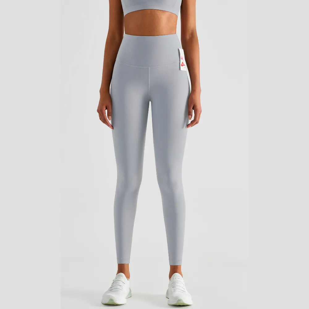 Collant in Lycra di Nylon all'ingrosso pantaloni da Yoga taglie forti di sollevamento a compressione atletica personalizzato riciclato si sente come Leggings di pelle