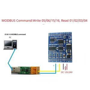 Mini 12CH RS485 Mixed IO Module Current Voltage Analog Collection 0-20MA 4-20MA 0-5V 0-10V NPN <strong>Digital</strong> <strong>Input</strong> 300MA MOS <strong>Output</strong> - Product Image 3