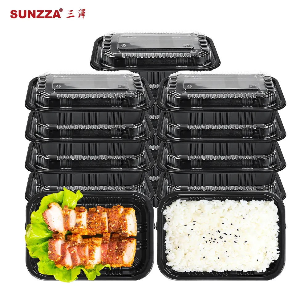 Sunzza Package 12OZ supermarket/restaurant to go Food Storage packaging Meal Prep Lunch Containers Bento Box With Lid