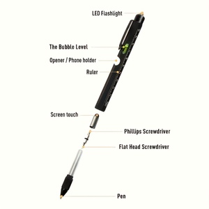 Многофункциональная ручка 9 в 1 со светодиодной подсветкой - Product Image 4