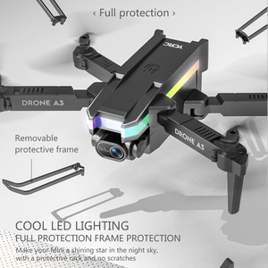 โดรนสี่ใบพัดขนาดเล็กแบบพับได้ A3ได้โดรนสี่ใบพัด8K กล้องสองตัวไวไฟ FPV ตำแหน่งออปติคอลควบคุมระยะไกลโดรนพร้อมกล้อง HD 4K - Product Image 3