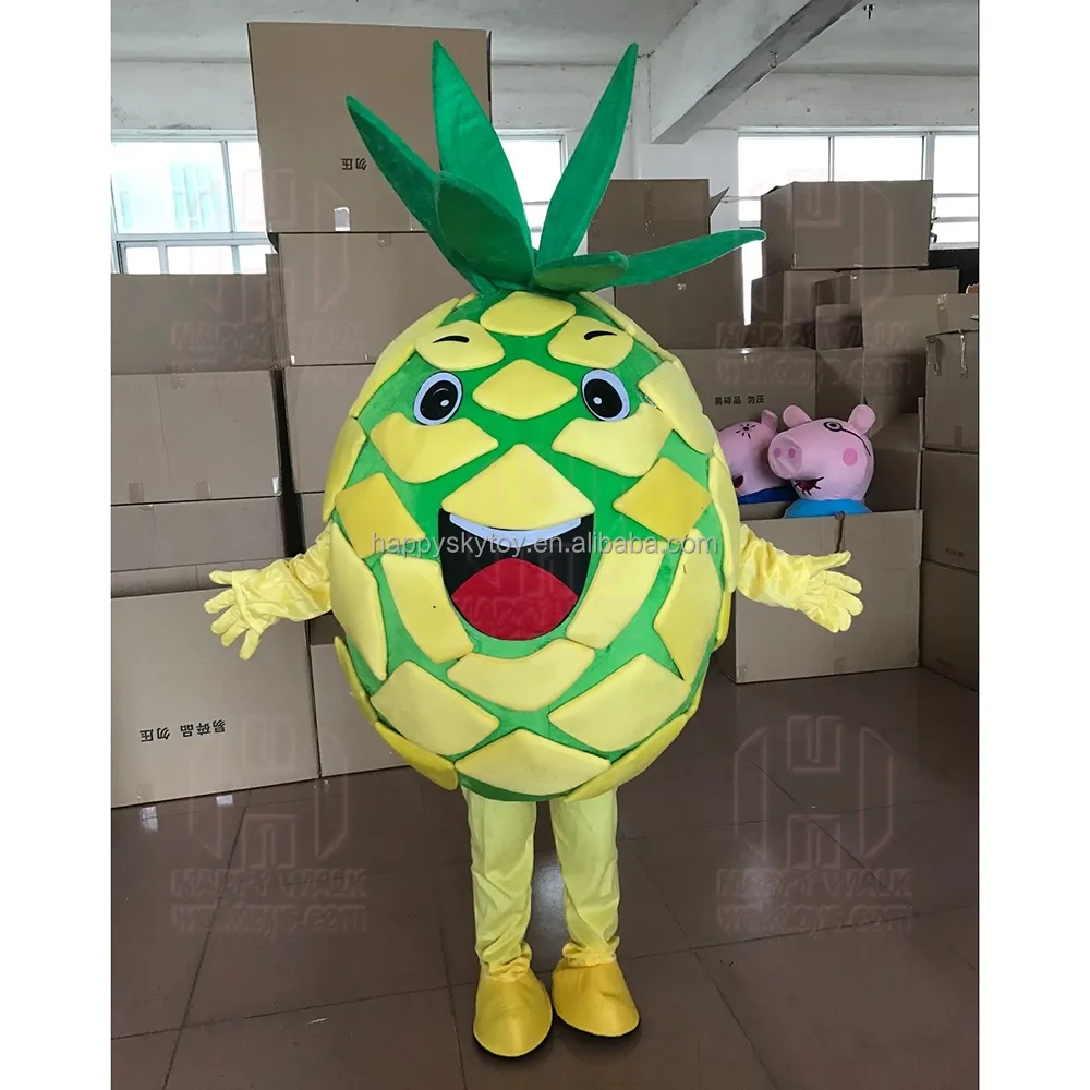 Happy Island Sexy Frucht Ananas Cartoon Maskottchen Kostüm Maskottchen/Erwachsene Obst Kostüm zum Verkauf