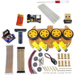 4WD Drive quattro ruote lampone PI telefono cellulare senza fili telecomando auto intelligente Robot Kit telaio auto Mobile - Product Image 4