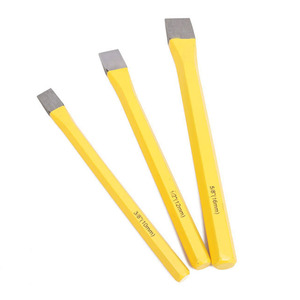 Factory Supply CRV Material 3 PCS Cold <strong>Chisels</strong> Set Flat Hexagonal Shank <strong>Masonry</strong> Stone Cold <strong>Chisels</strong> - Product Image 2
