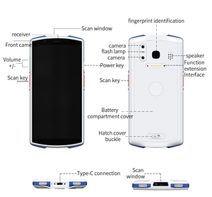 Android 10 5,99 дюймов RFID 2D pos терминал мобильный кассовый аппарат сенсорный экран водонепроницаемый Сканер промышленный ручной прочный pda - Product Image 5