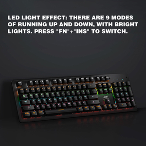 104 <strong>Keys</strong> Full-size Game Mechanical <strong>Keyboard</strong> <strong>Computer</strong> USB Wired <strong>Keyboard</strong> PC Desktop RGB USB Techno Mecanic - Product Image 2